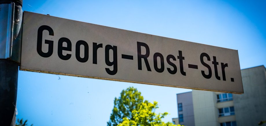 Straßenschild Georg-Rost-Straße